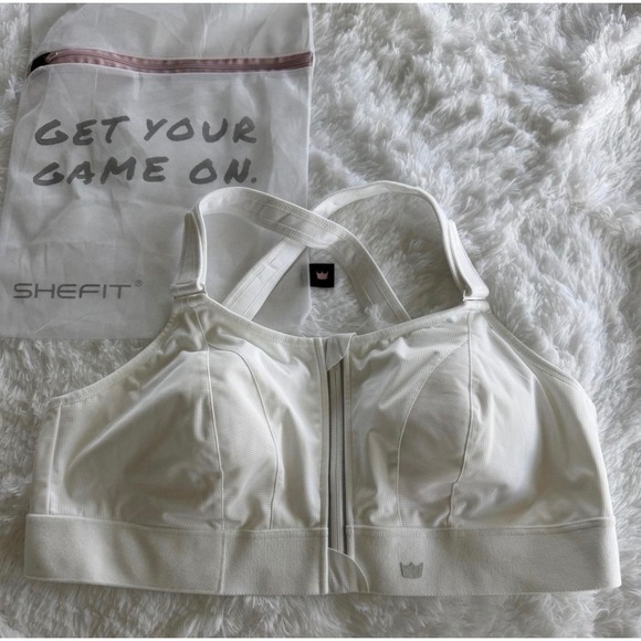 SHEFIT Other - SHEFIT Ultimate Sports Bra White High Impact Adjustable Size Medium